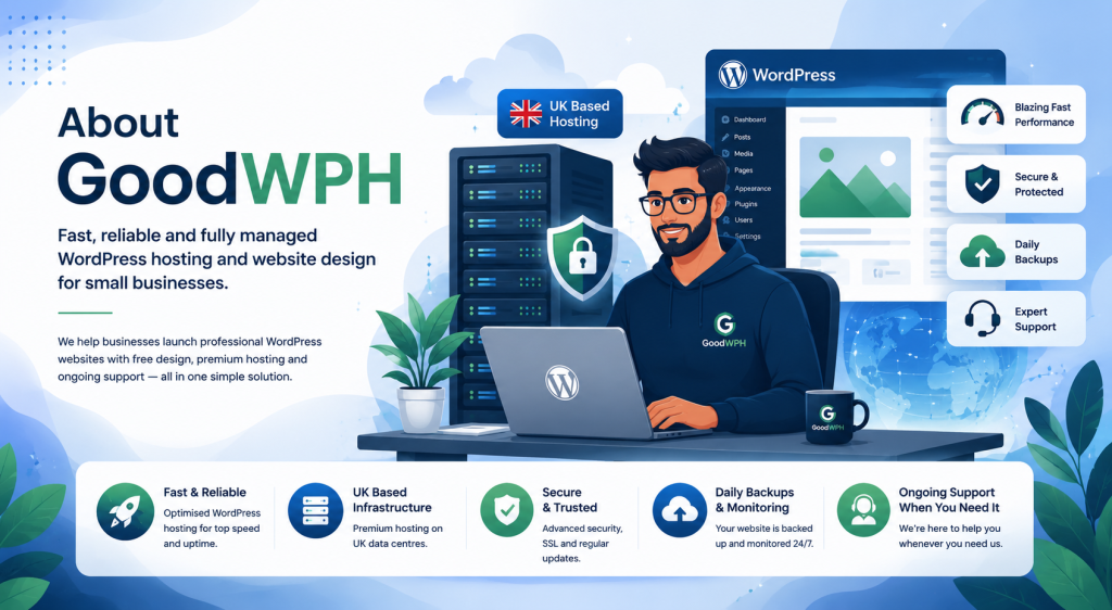 Professional managed WordPress hosting and website design support from GoodWPH